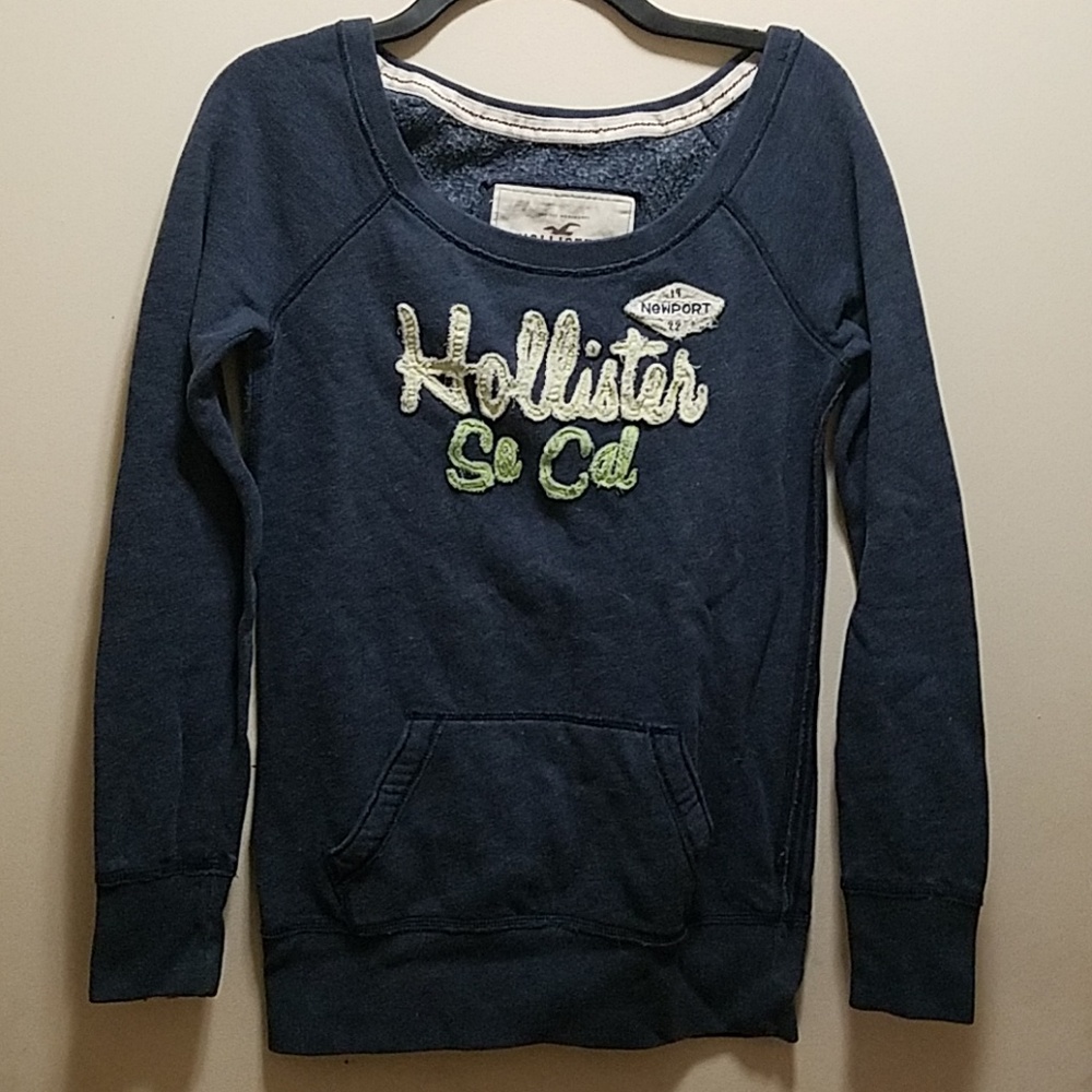 Navy Blue Hollister Crewneck